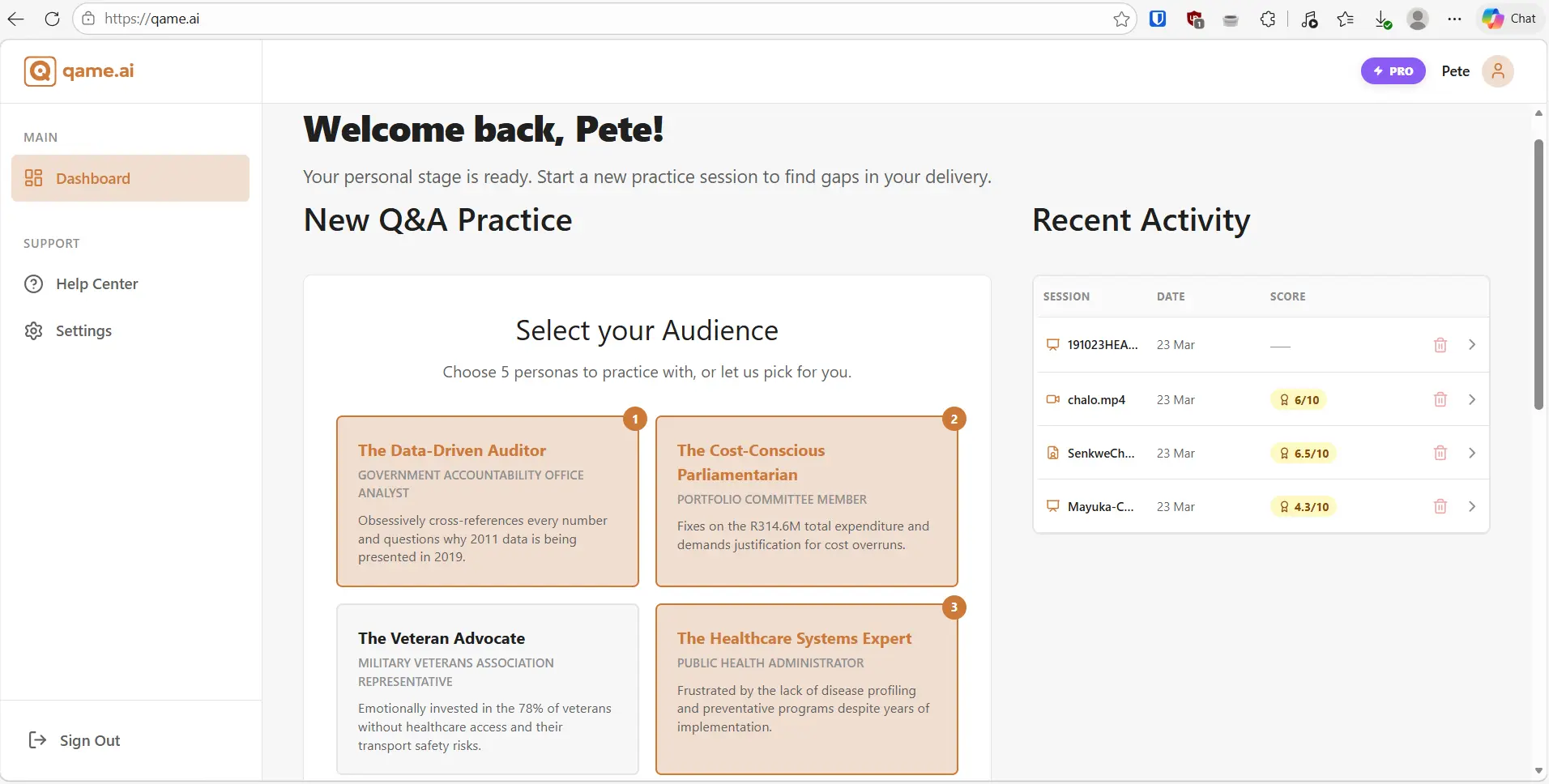 Screenshot 2 of qame.ai