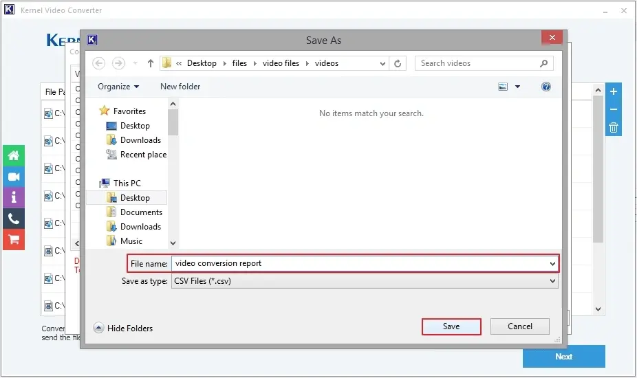 Screenshot 8 of Kernel Video Converter