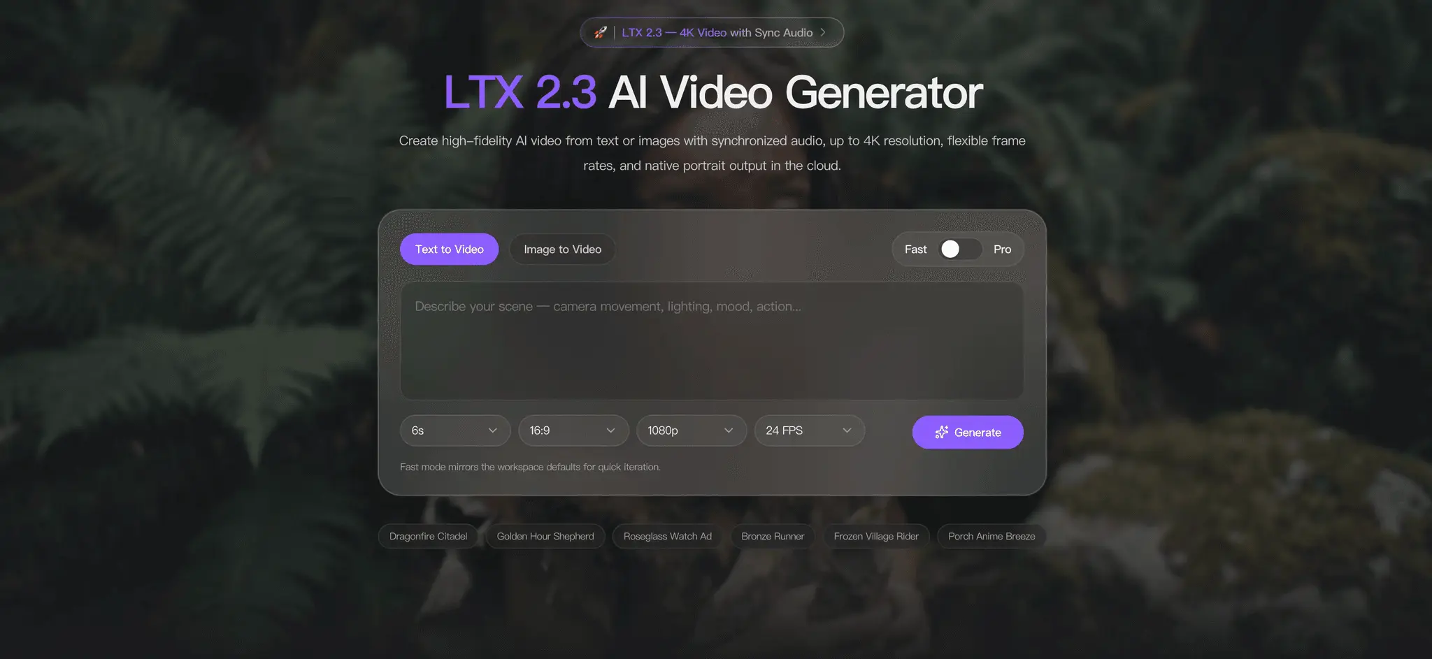 Screenshot 1 of LTX 2.3 AI Video Generator