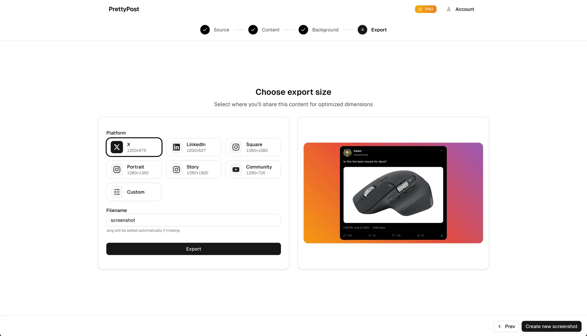 Screenshot 4 of PrettyPost