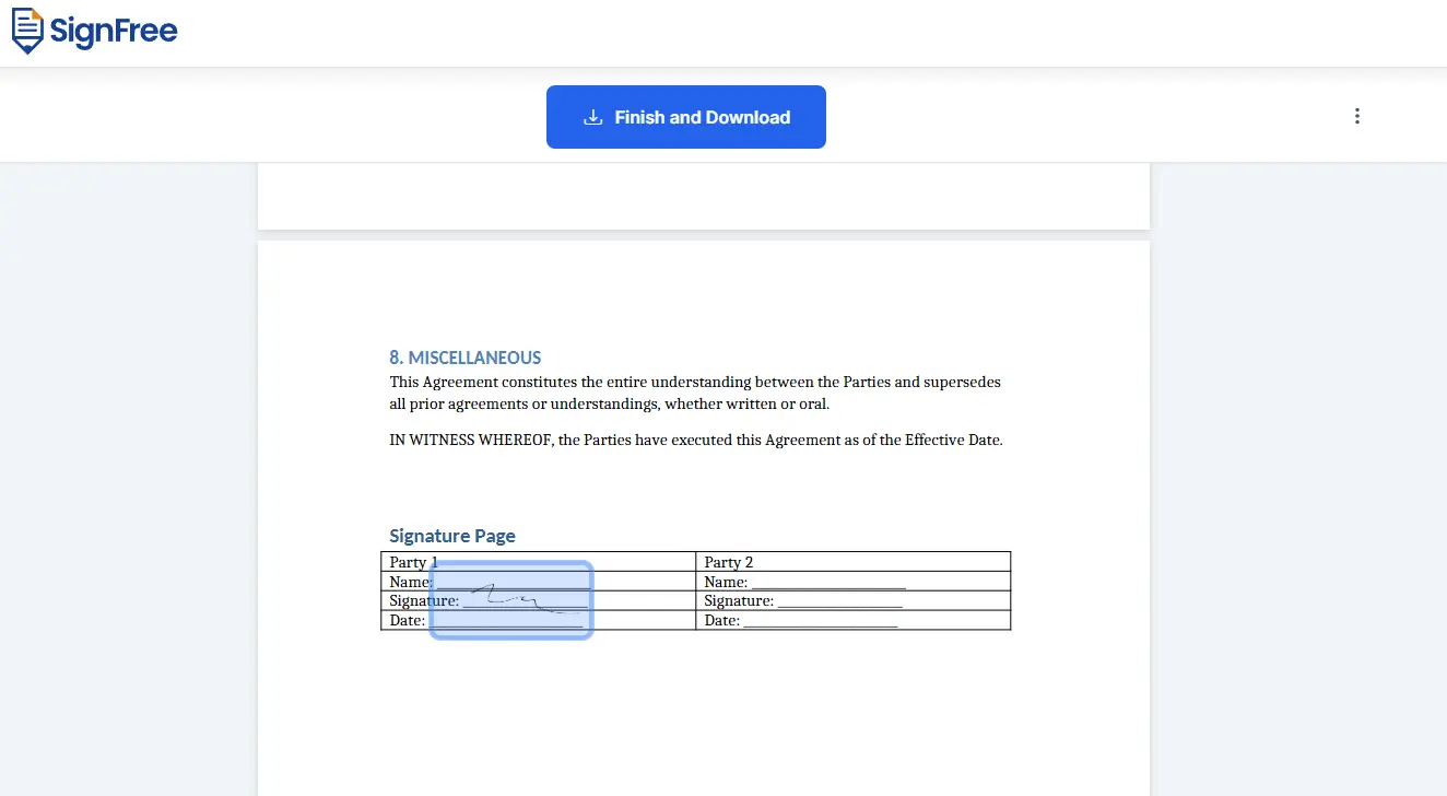 Screenshot 2 of SignFree