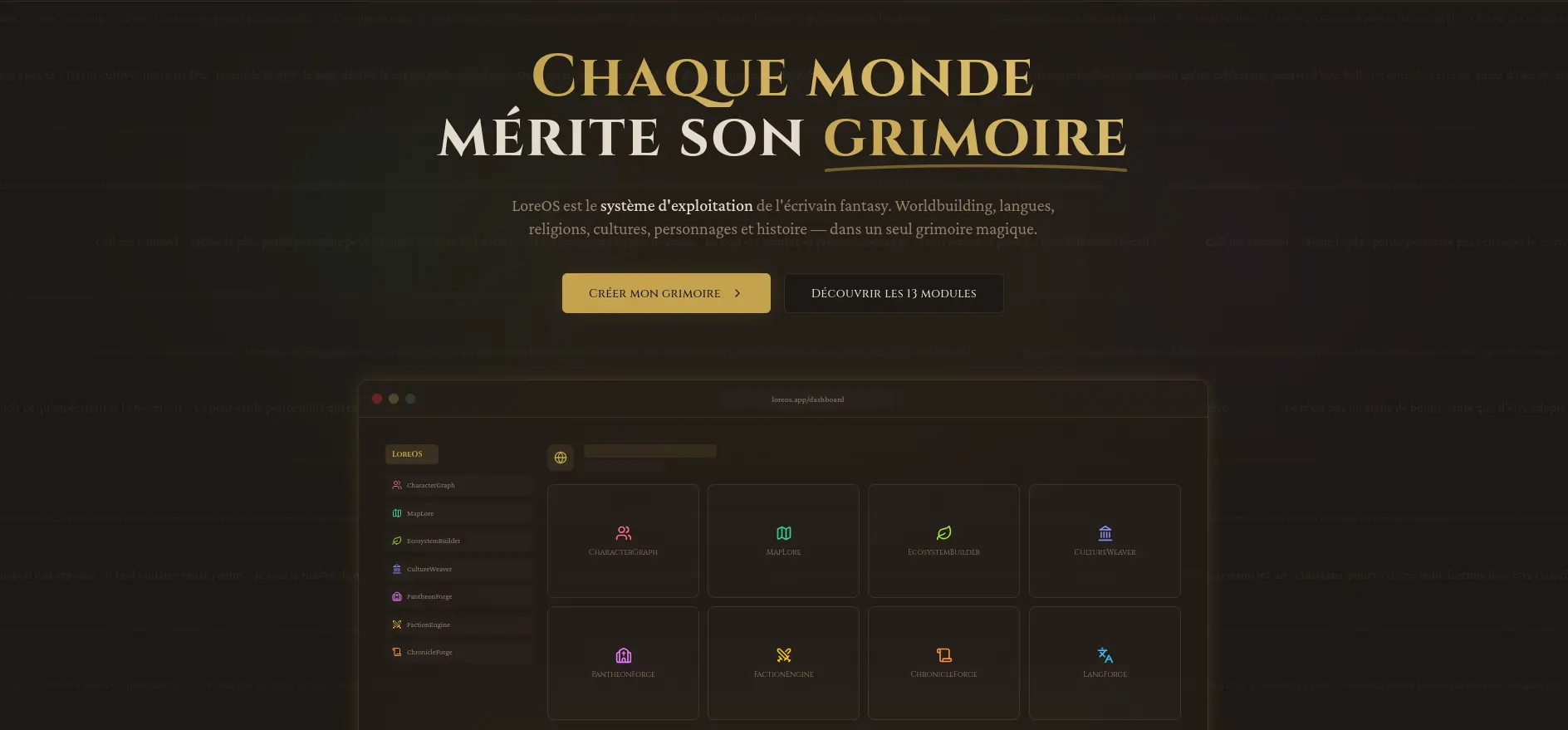 Screenshot 1 of LoreOS