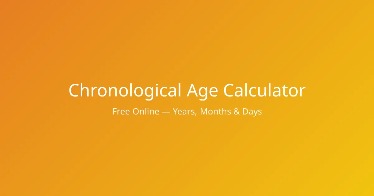 Screenshot 1 of Chronological Age Calculator