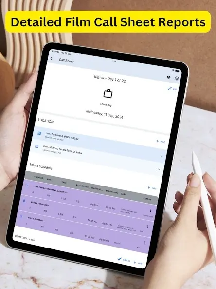 Screenshot 5 of AI Callsheet Software | Studiovity
