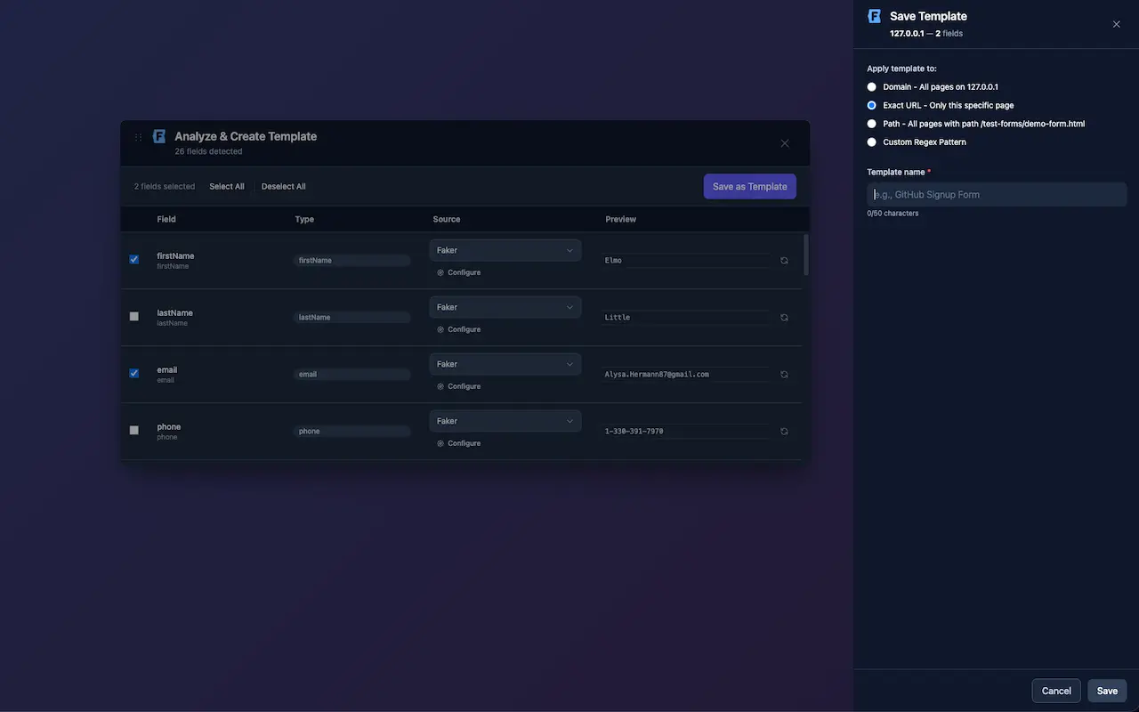Screenshot 2 of FakerFill