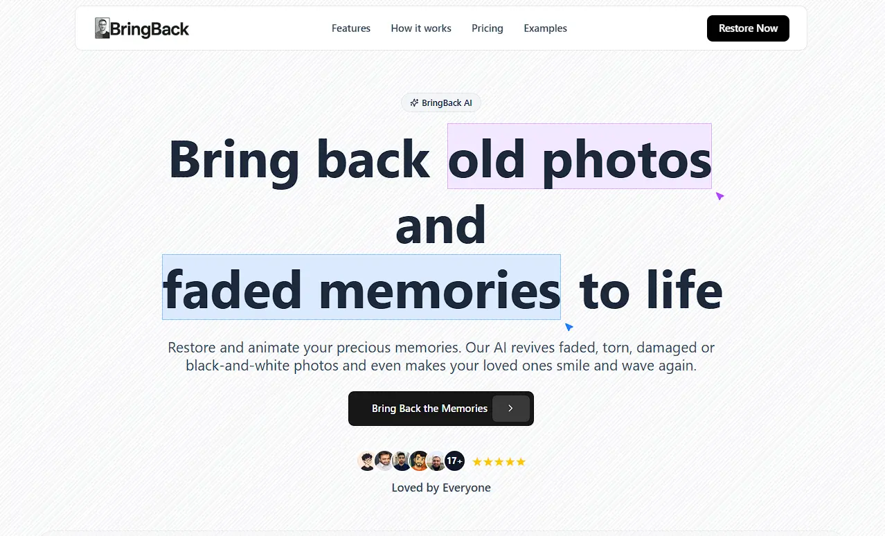 Screenshot 1 of BringBack - AI Photo Restoration