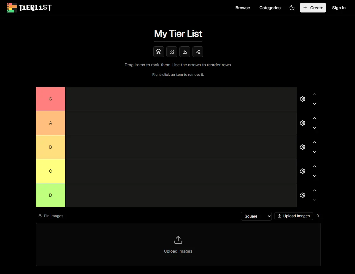 Screenshot 3 of Tier List Maker