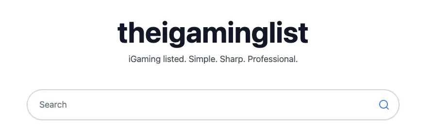 Screenshot 1 of Global iGaming Discovery Engine