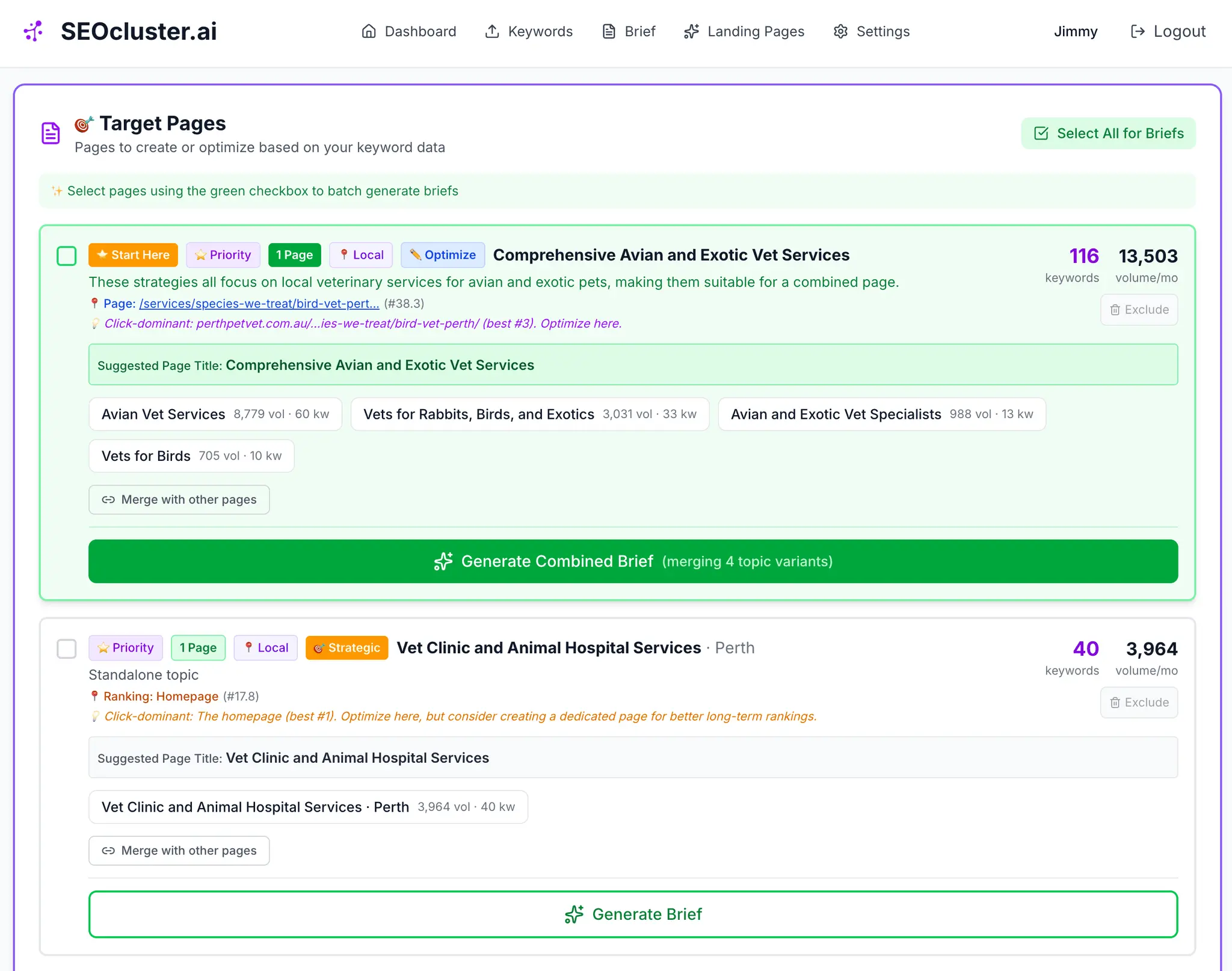 Screenshot 3 of SEOcluster.ai