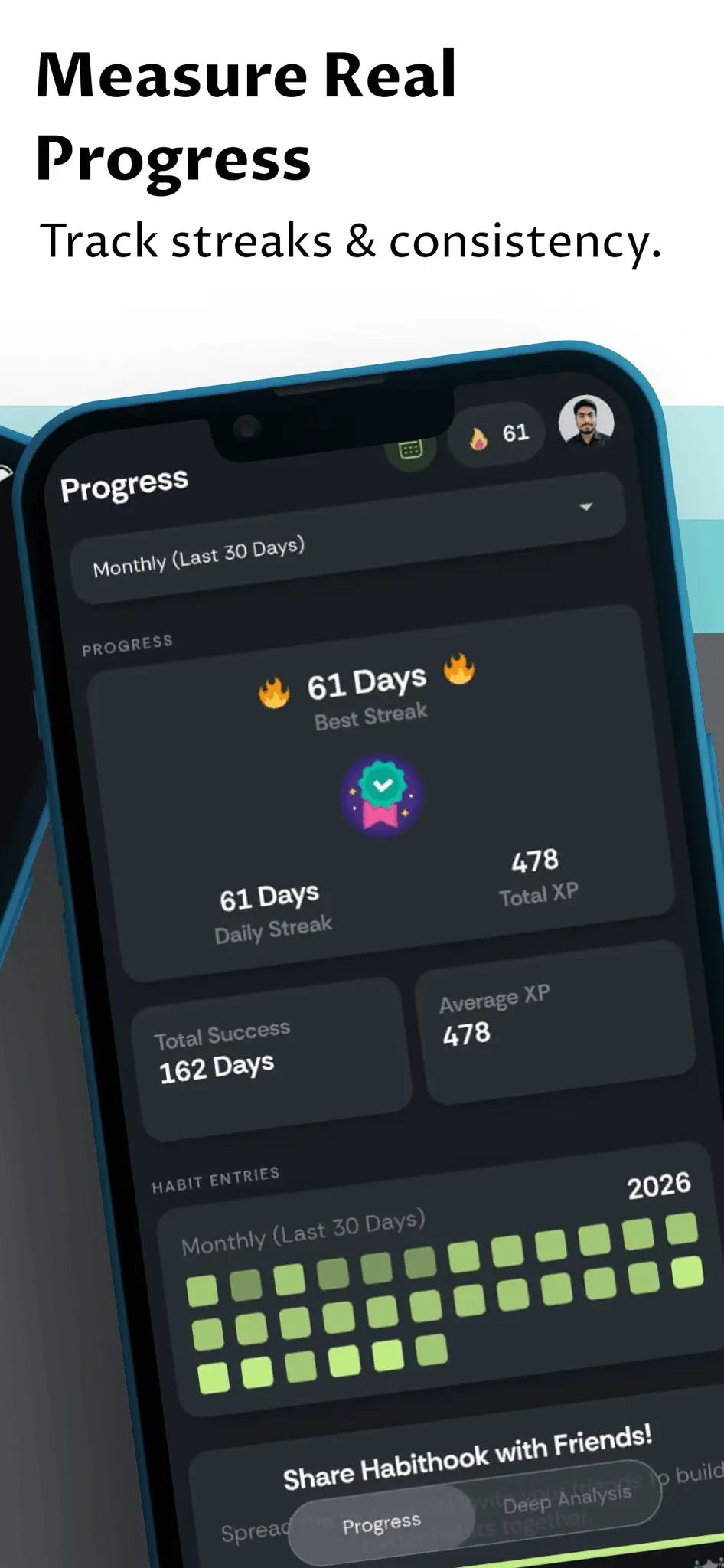 Screenshot 6 of HabitHook - Social Habit Tracker App