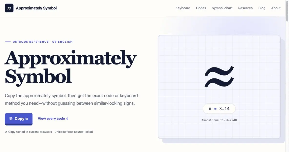 Screenshot 1 of Approximately Symbol