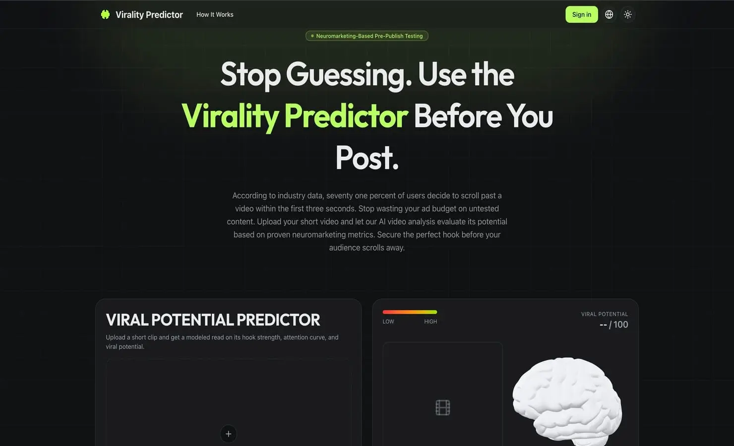 Screenshot 2 of Virality Predictor