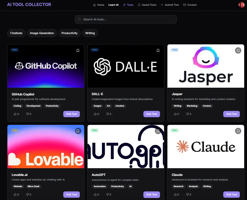 Screenshot 3 of AI tool collector