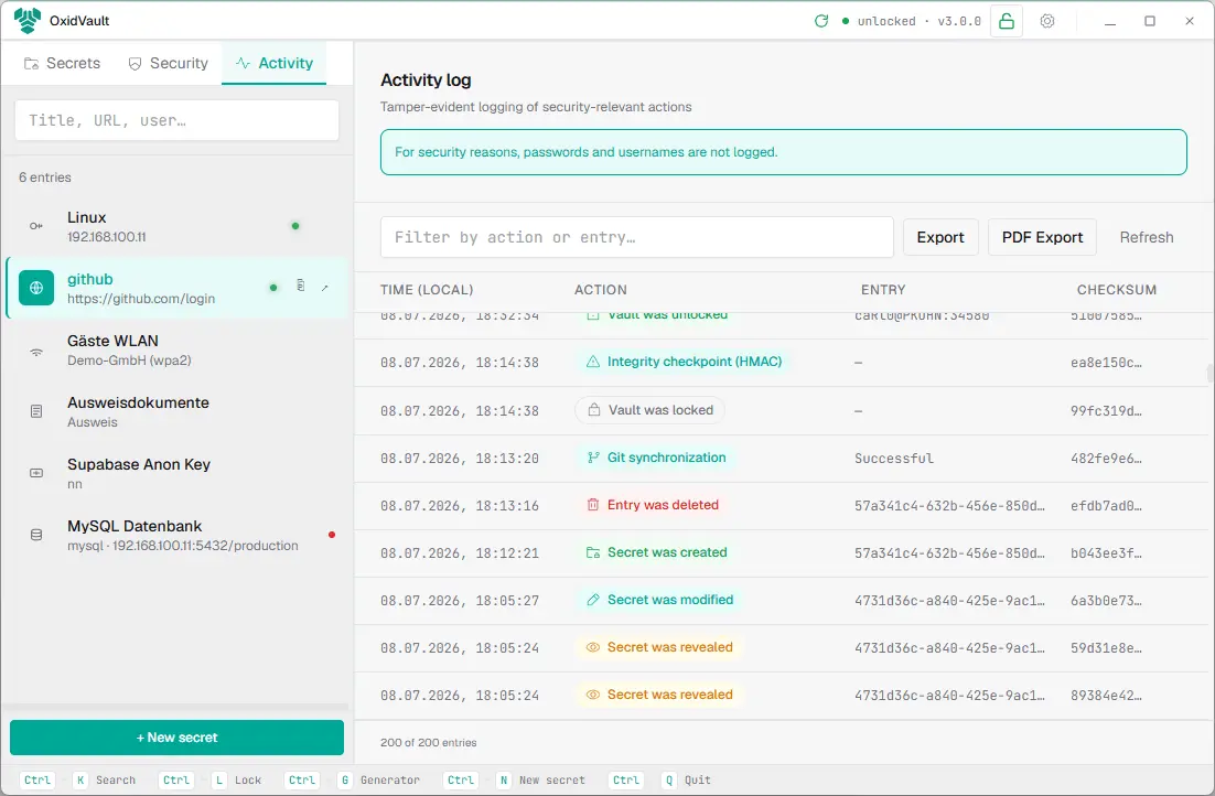 Screenshot 2 of OxidVault