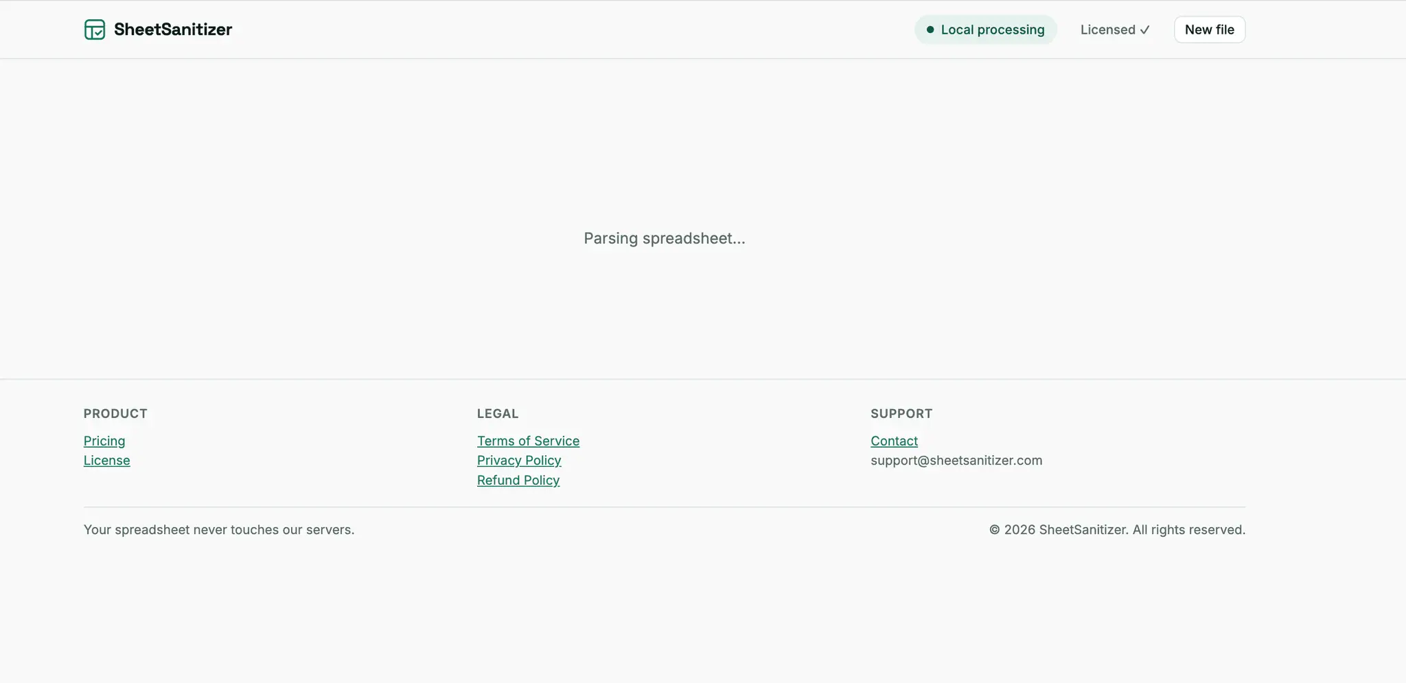Screenshot 4 of SheetSanitizer