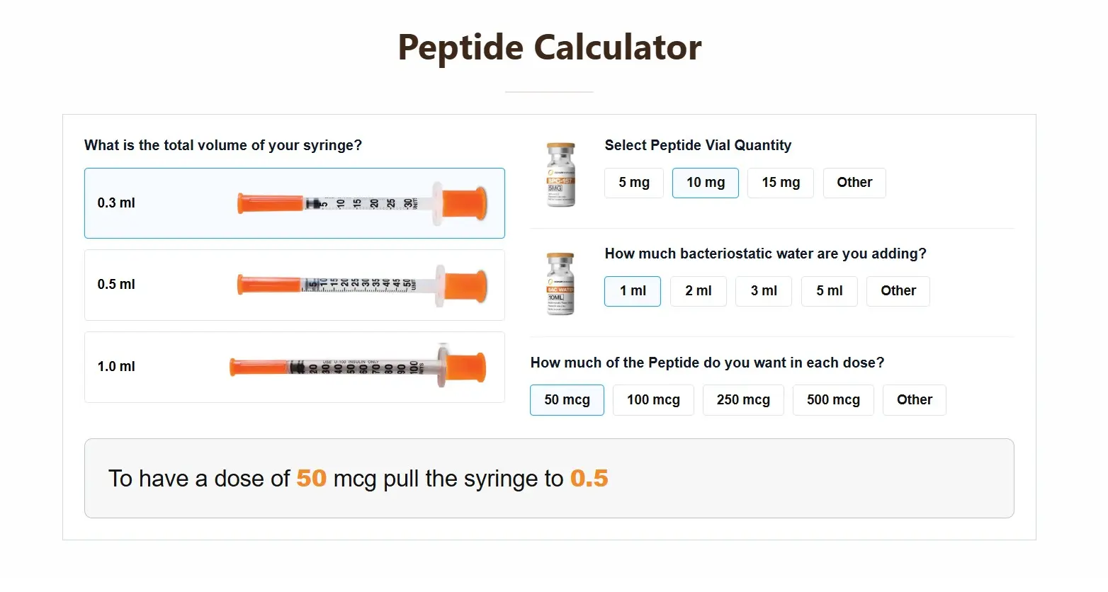 Screenshot 1 of Peptide Calculator