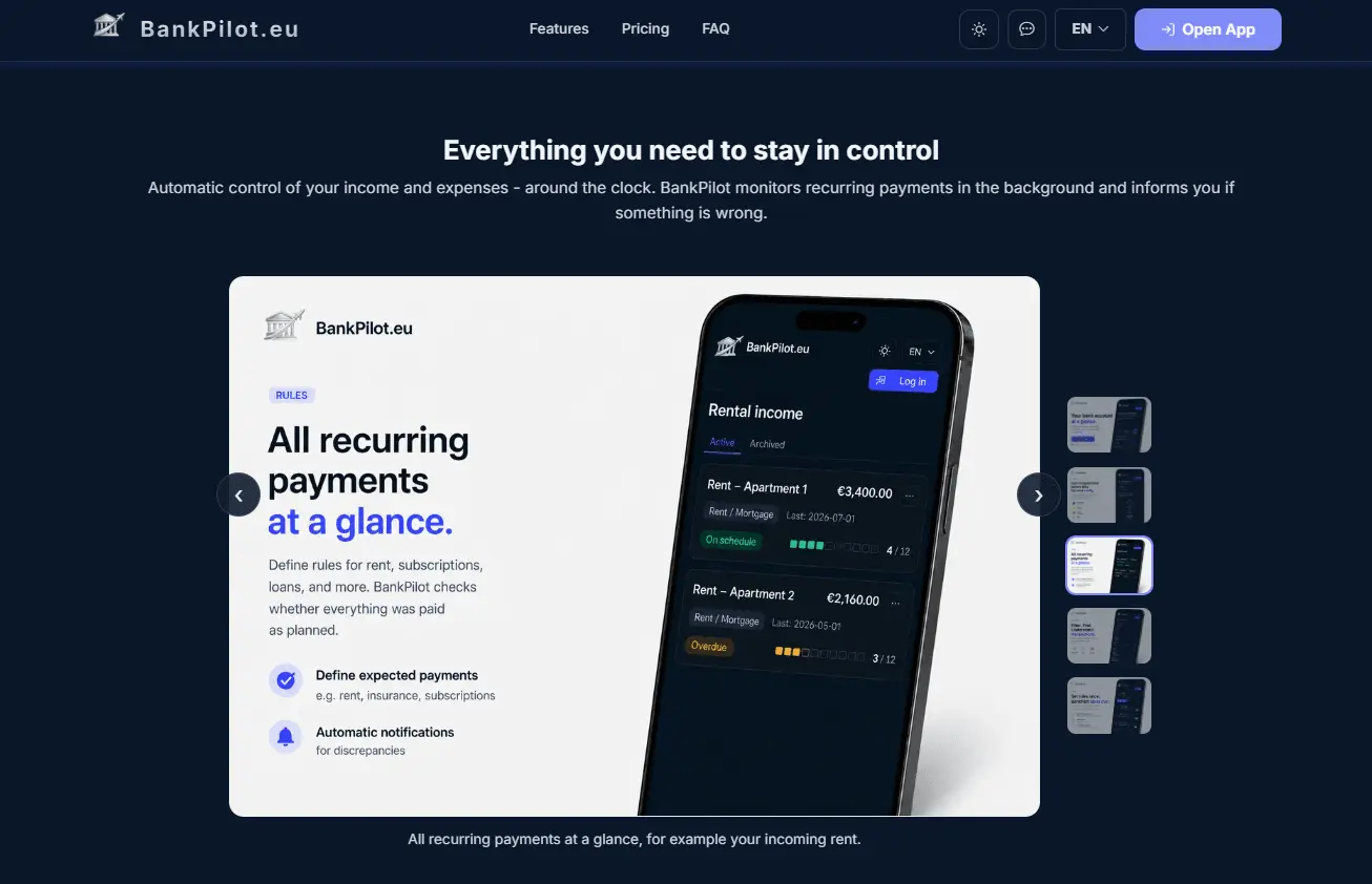 Screenshot 1 of BankPilot.eu