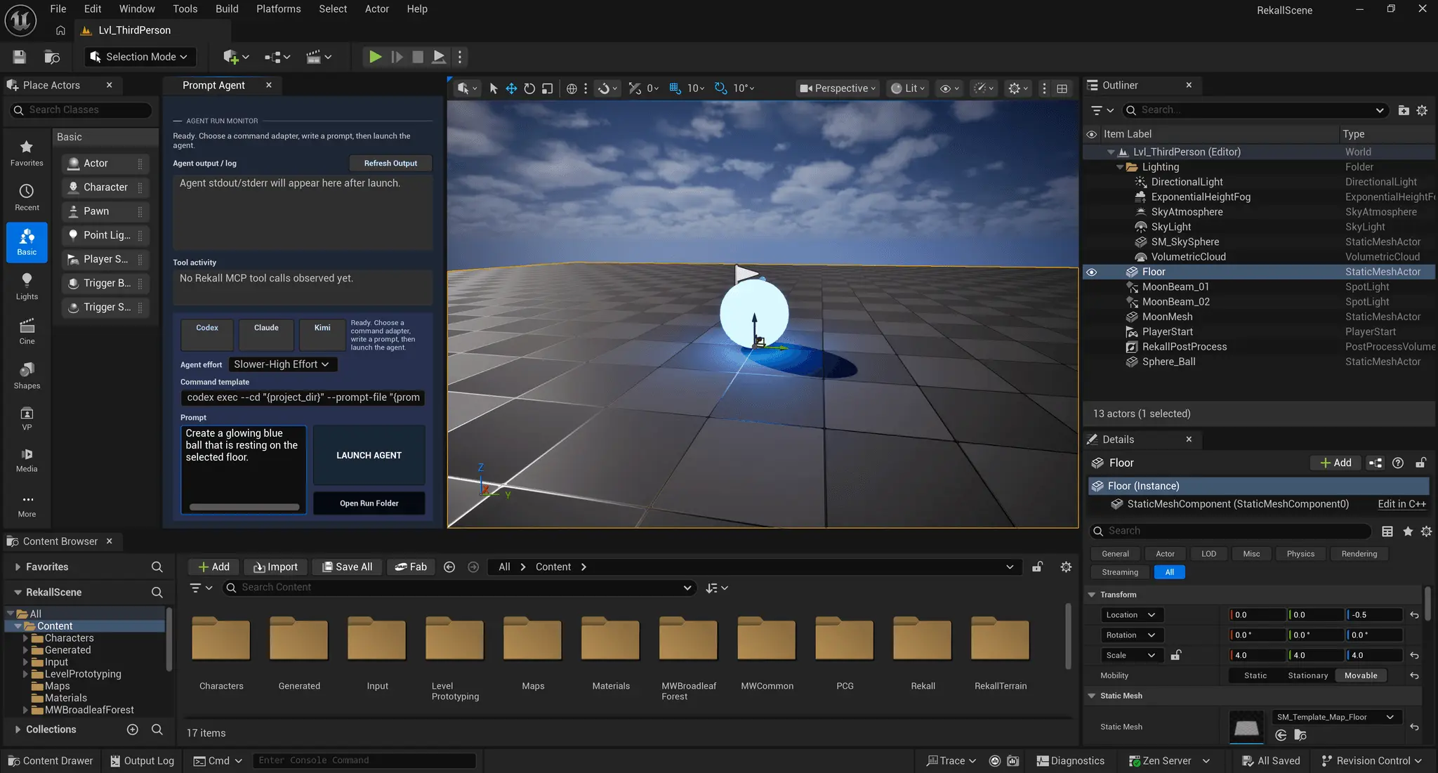 Screenshot 1 of Rekall MCP Tools for Unreal Engine