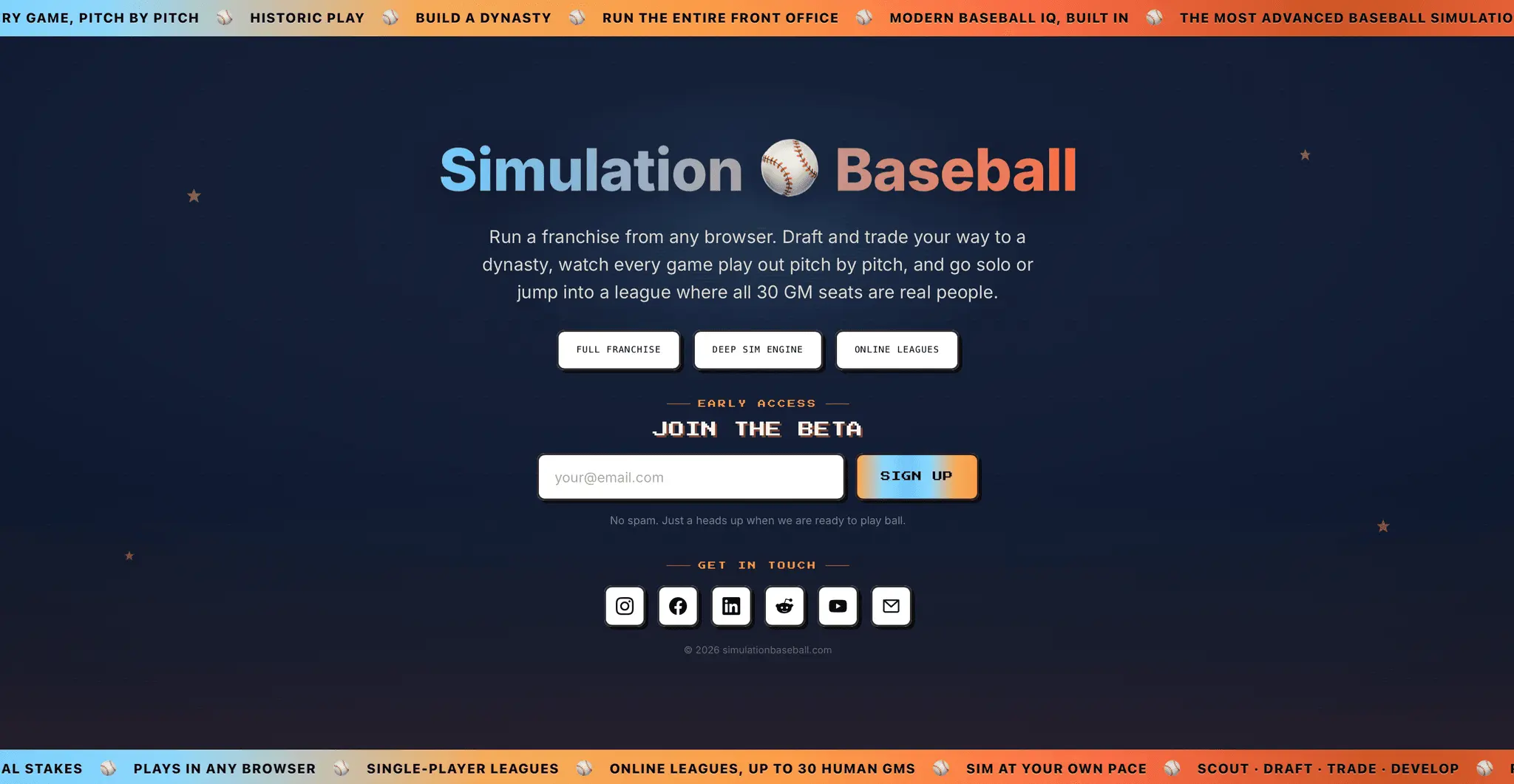 Screenshot 1 of Simulation Baseball