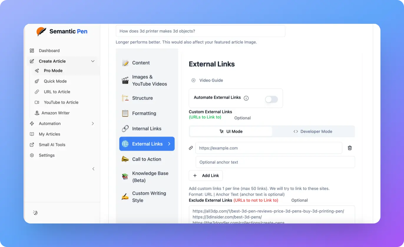 Screenshot 1 of Semantic Pen Ai Writer