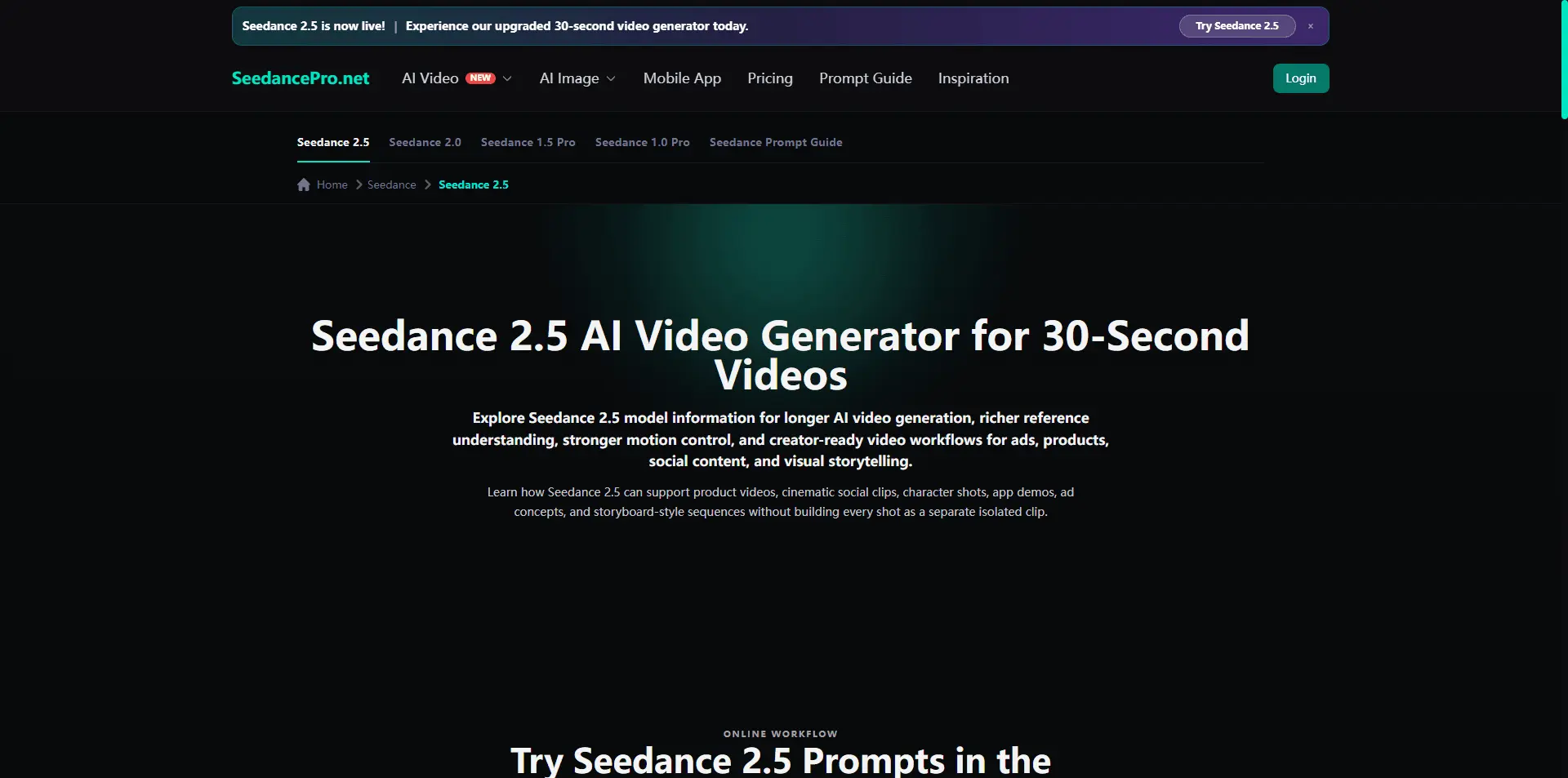 Screenshot 1 of Seedance 2.5