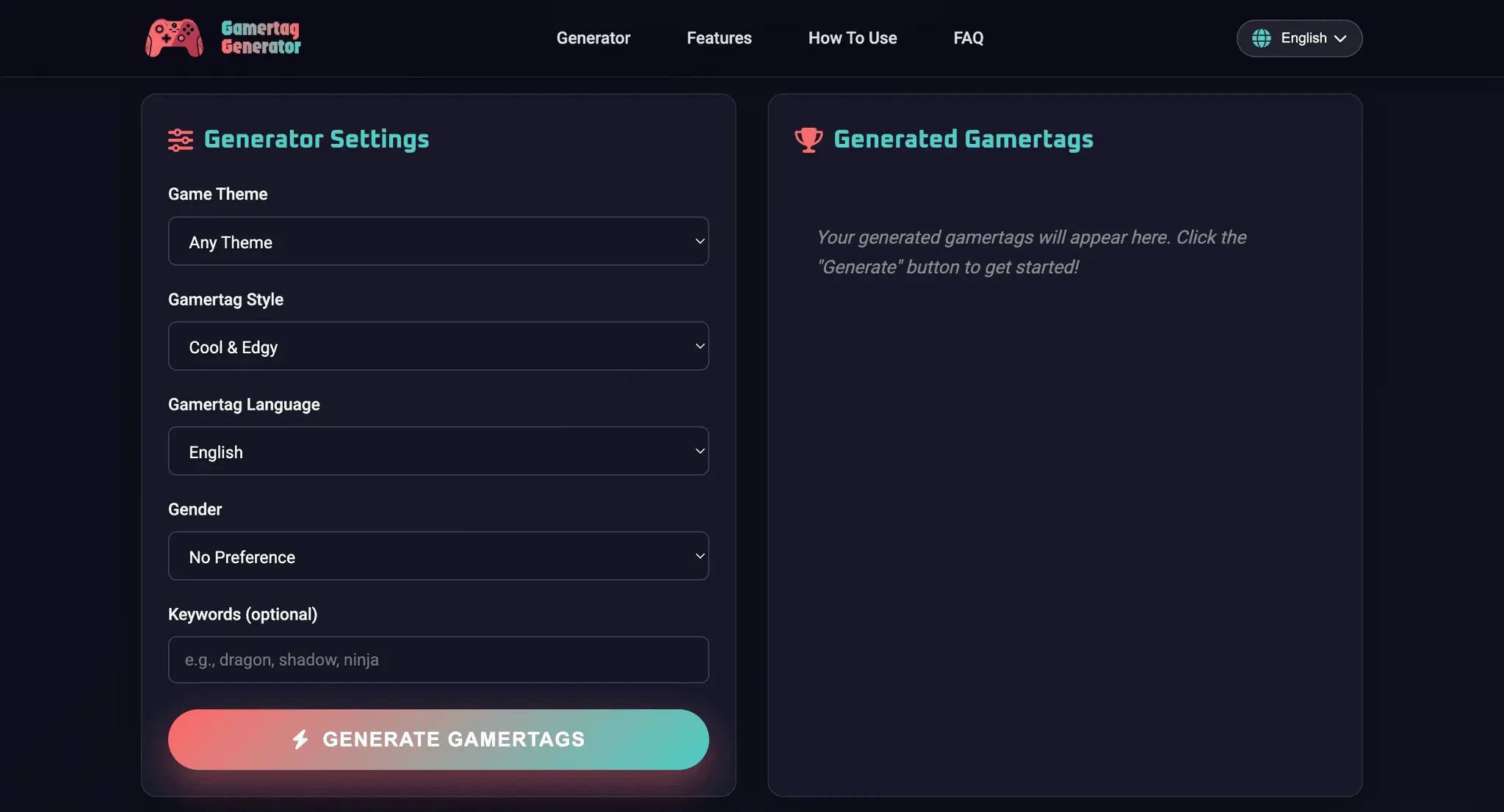 Screenshot 2 of Gamertag Generator
