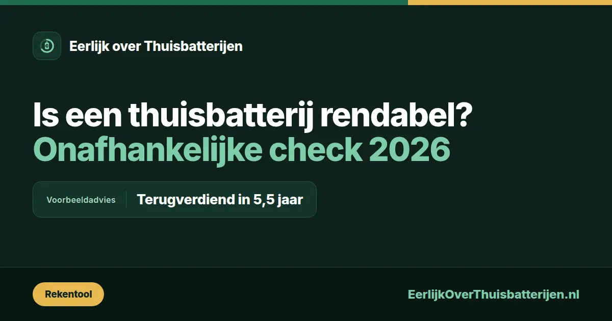 Screenshot 1 of Eerlijk over Thuisbatterijen