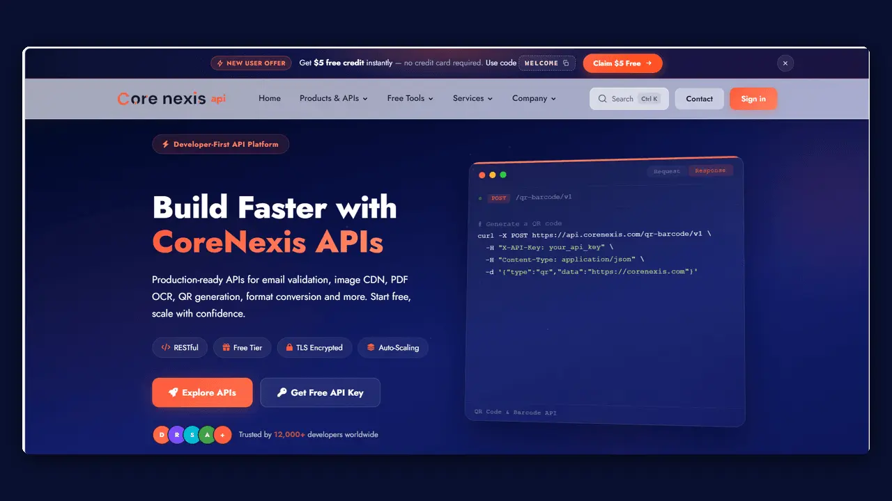 Screenshot 1 of Corenexis API Platform