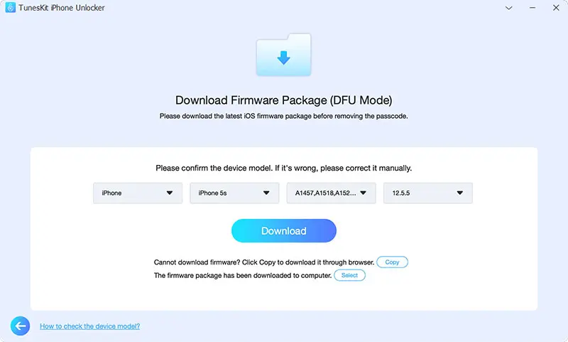 Screenshot 1 of TunesKit iPhone Unlocker