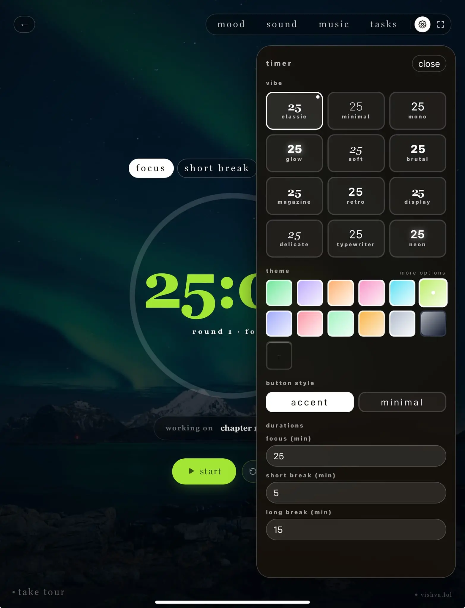 Screenshot 2 of Aesthetic Pomodoro