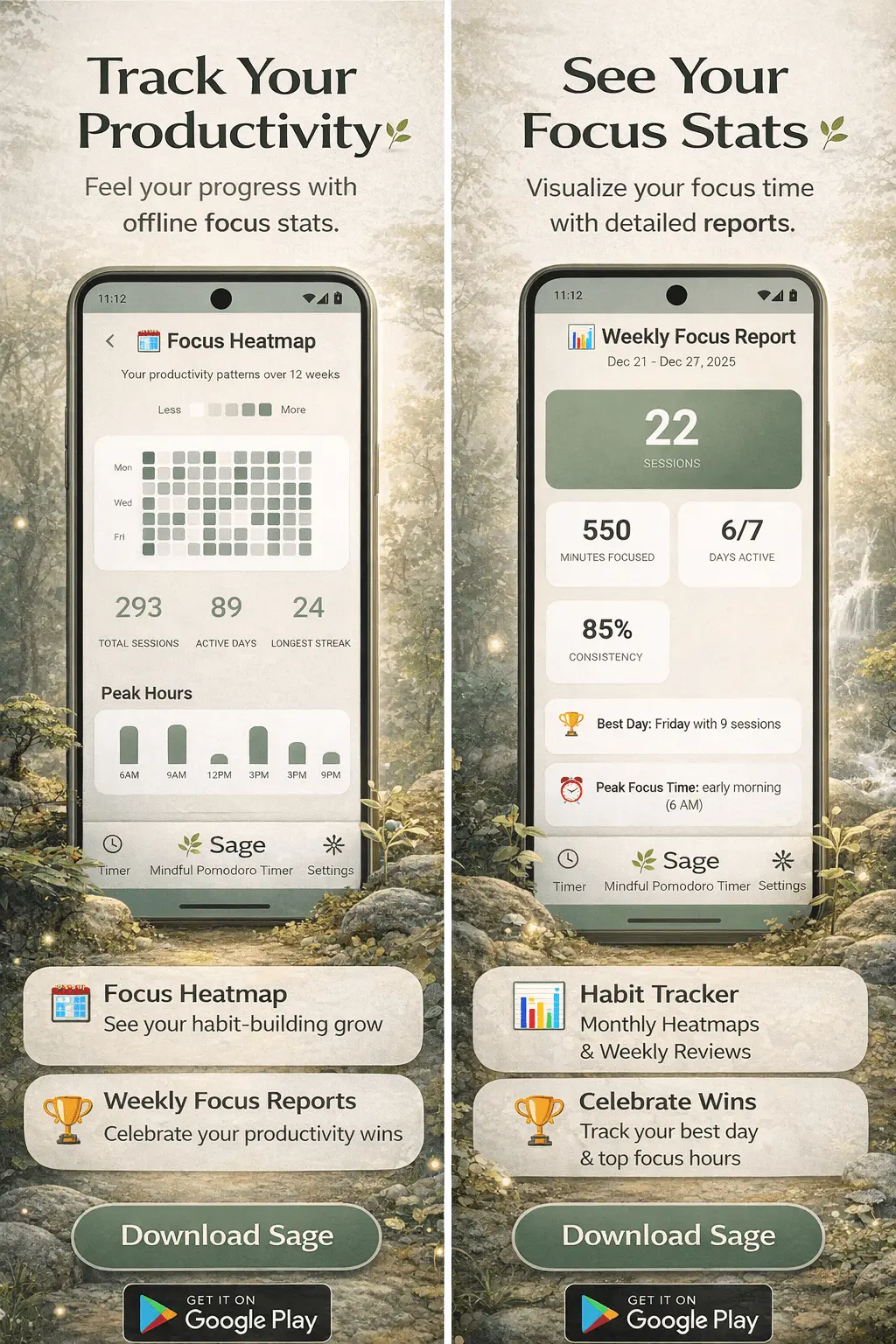 Screenshot 3 of Sage - Pomodoro Focus Timer