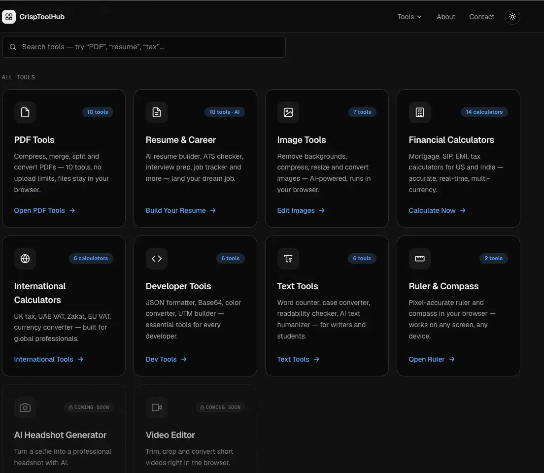 Screenshot 2 of CrispToolHub