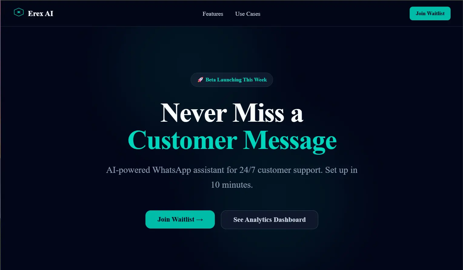 Screenshot 2 of Erex AI - AI-Powered WhatsApp Customer