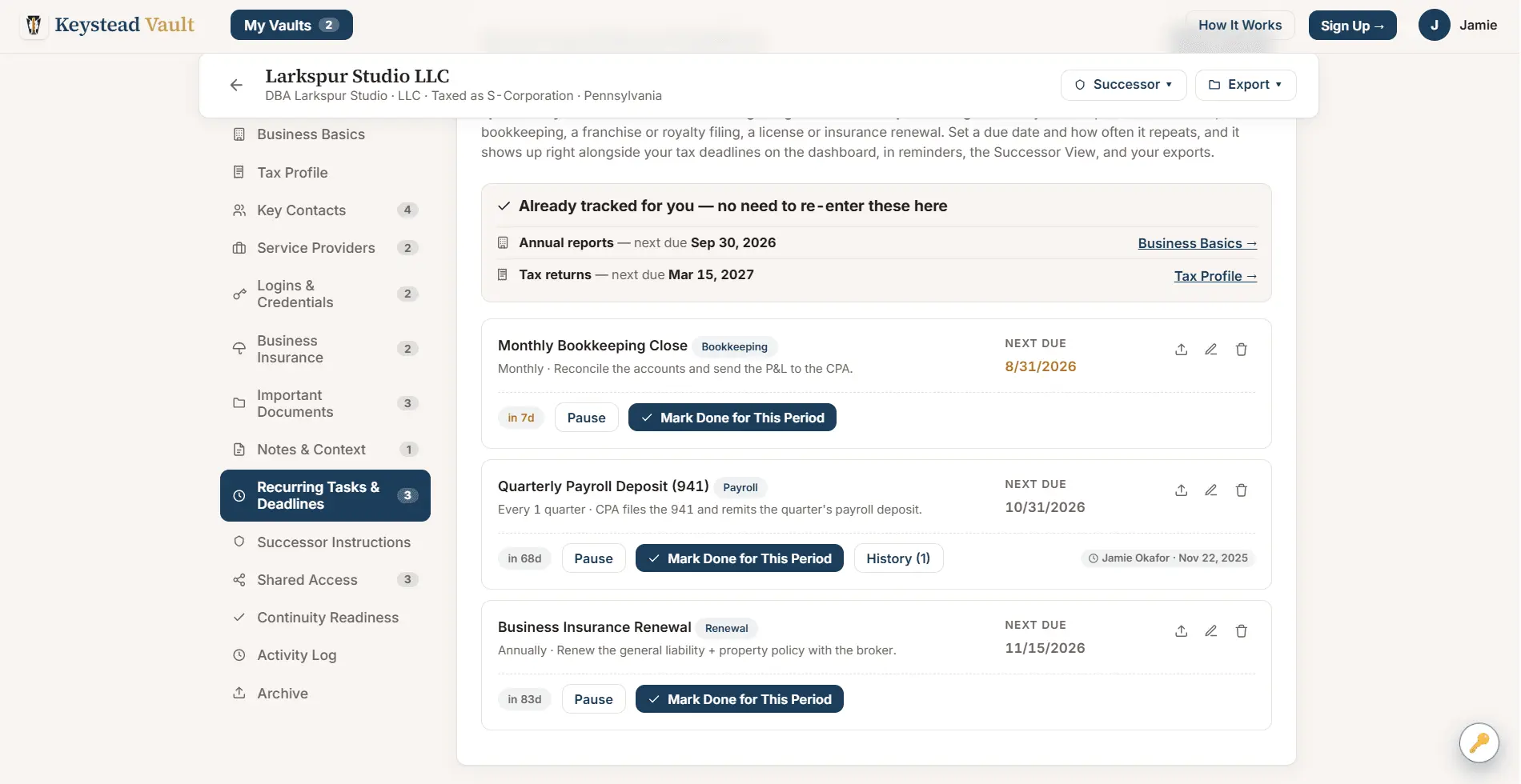 Screenshot 6 of Keystead Vault