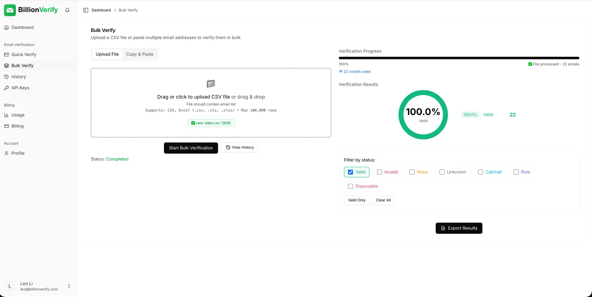 Screenshot 4 of BillionVerify