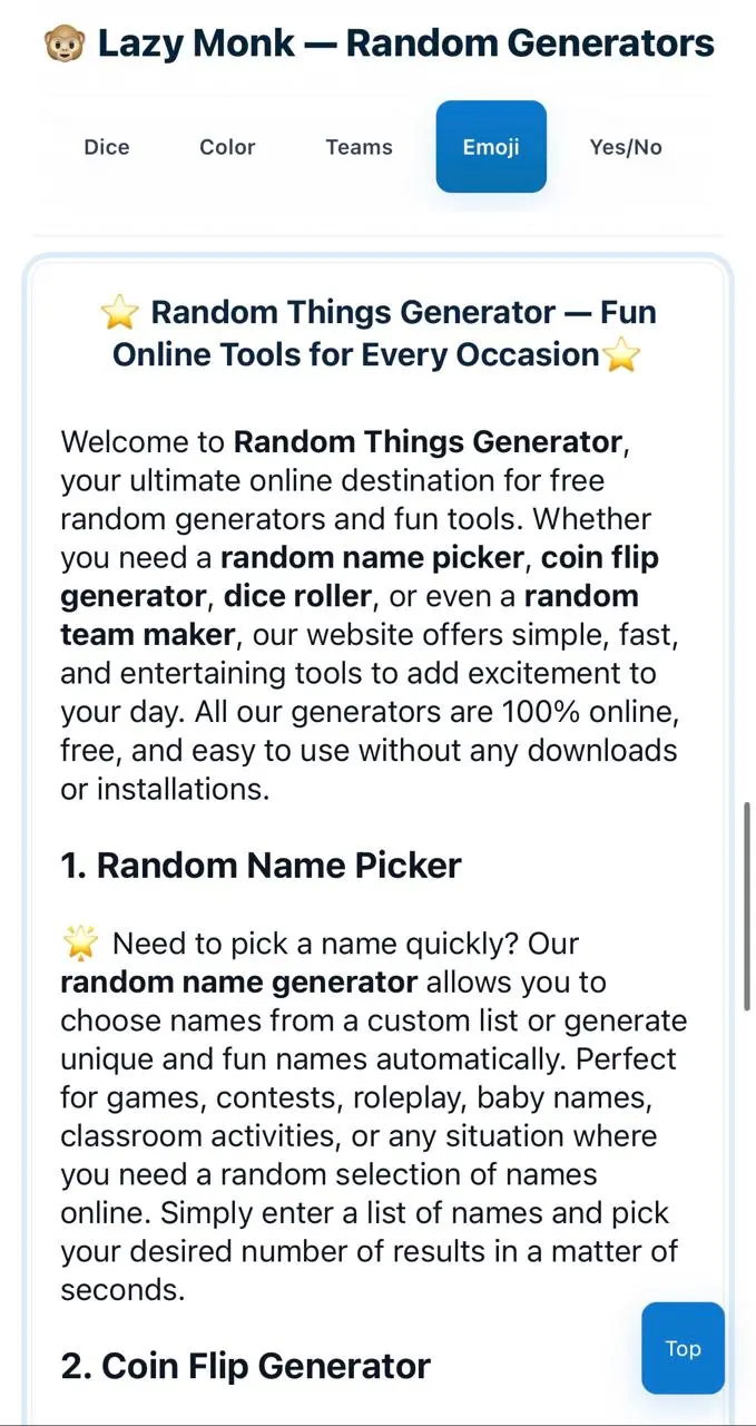 Screenshot 5 of Lazy Monk — Random Generators