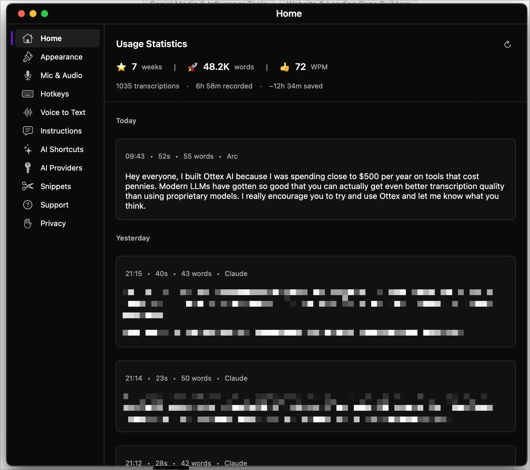 Screenshot 7 of Ottex AI