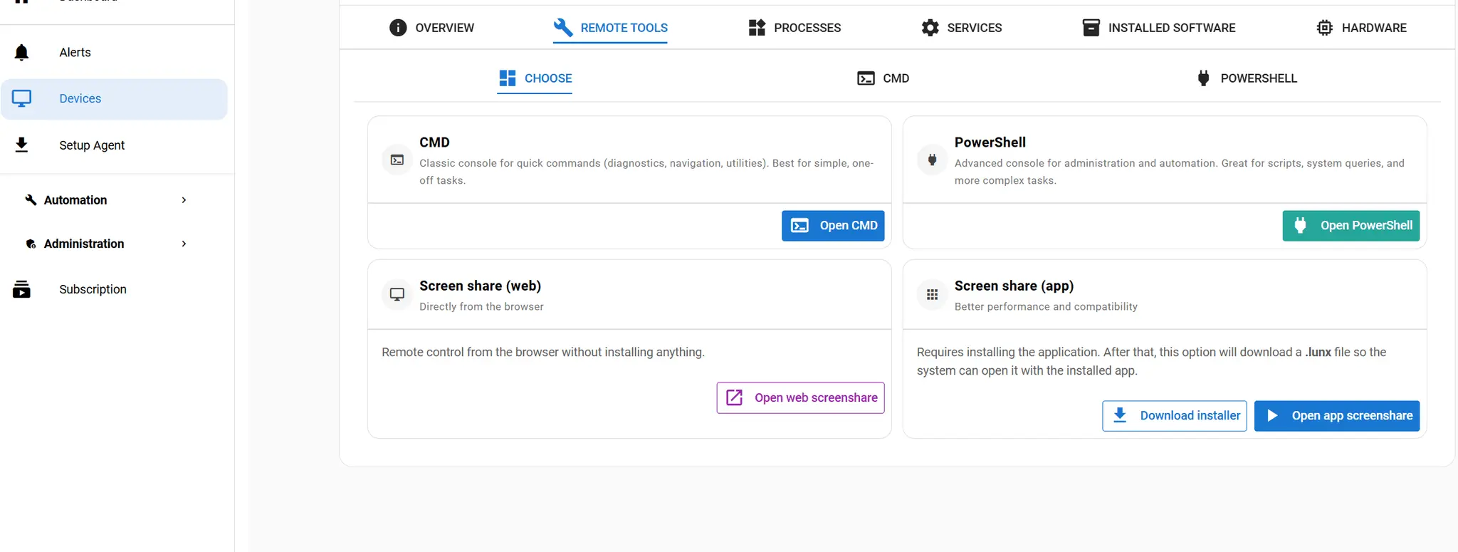 Screenshot 3 of Lunixar RMM