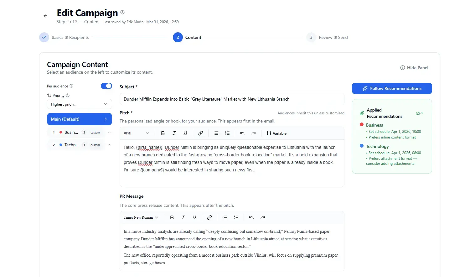 Screenshot 3 of Neshys PR Platform