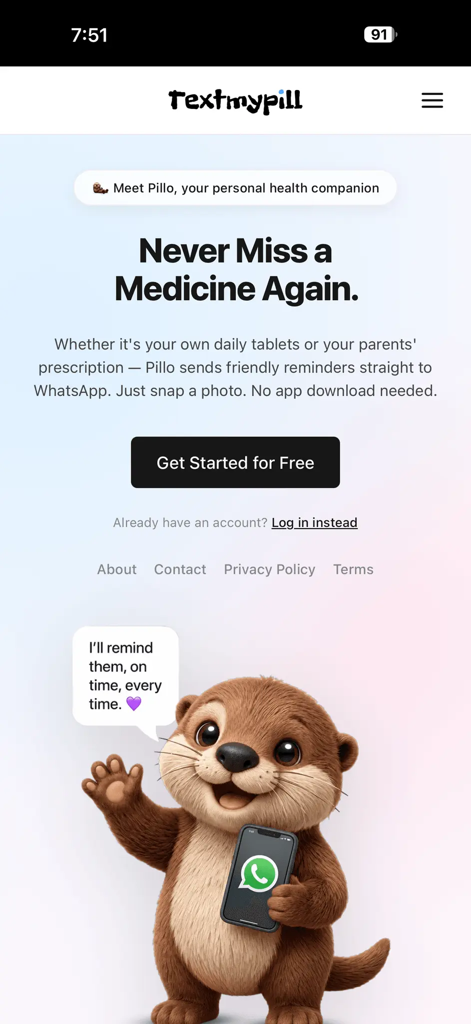 Screenshot 2 of TextMyPill