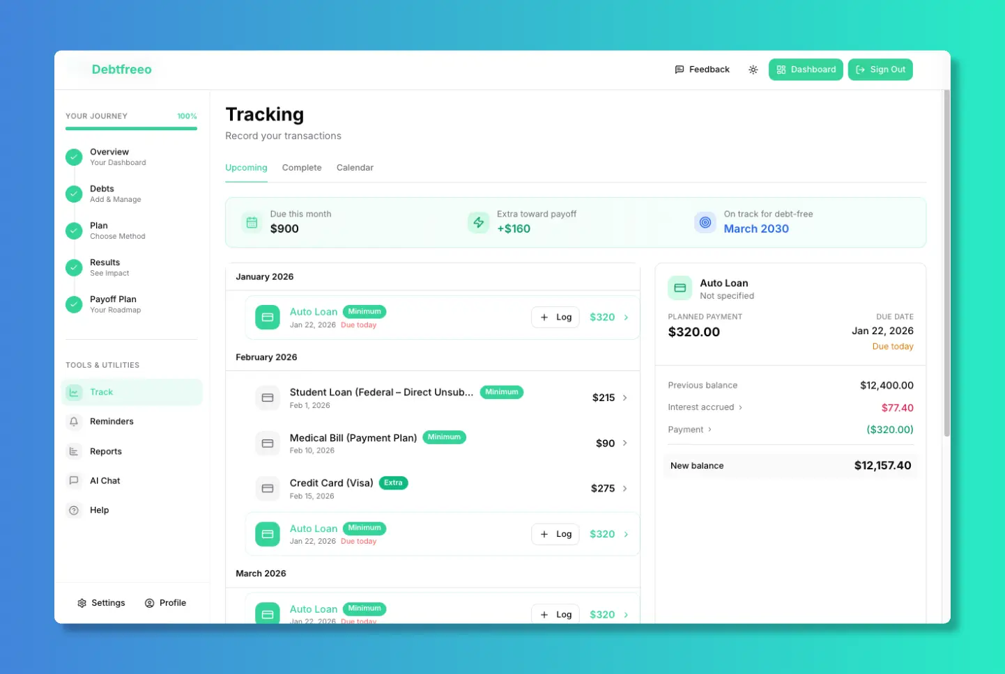 Screenshot 4 of Debtfreeo
