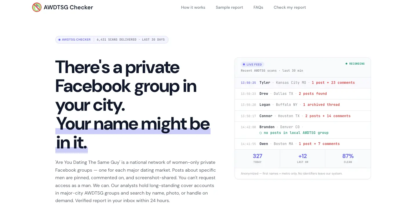 Screenshot 1 of AWDTSG Checker