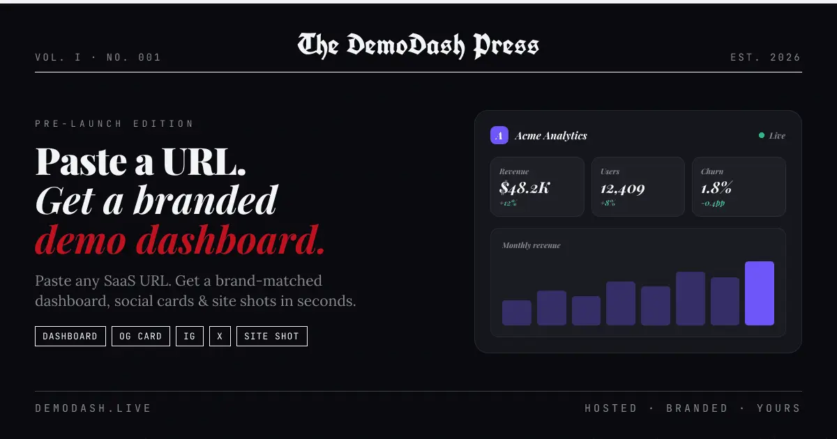 Screenshot 1 of DemoDash