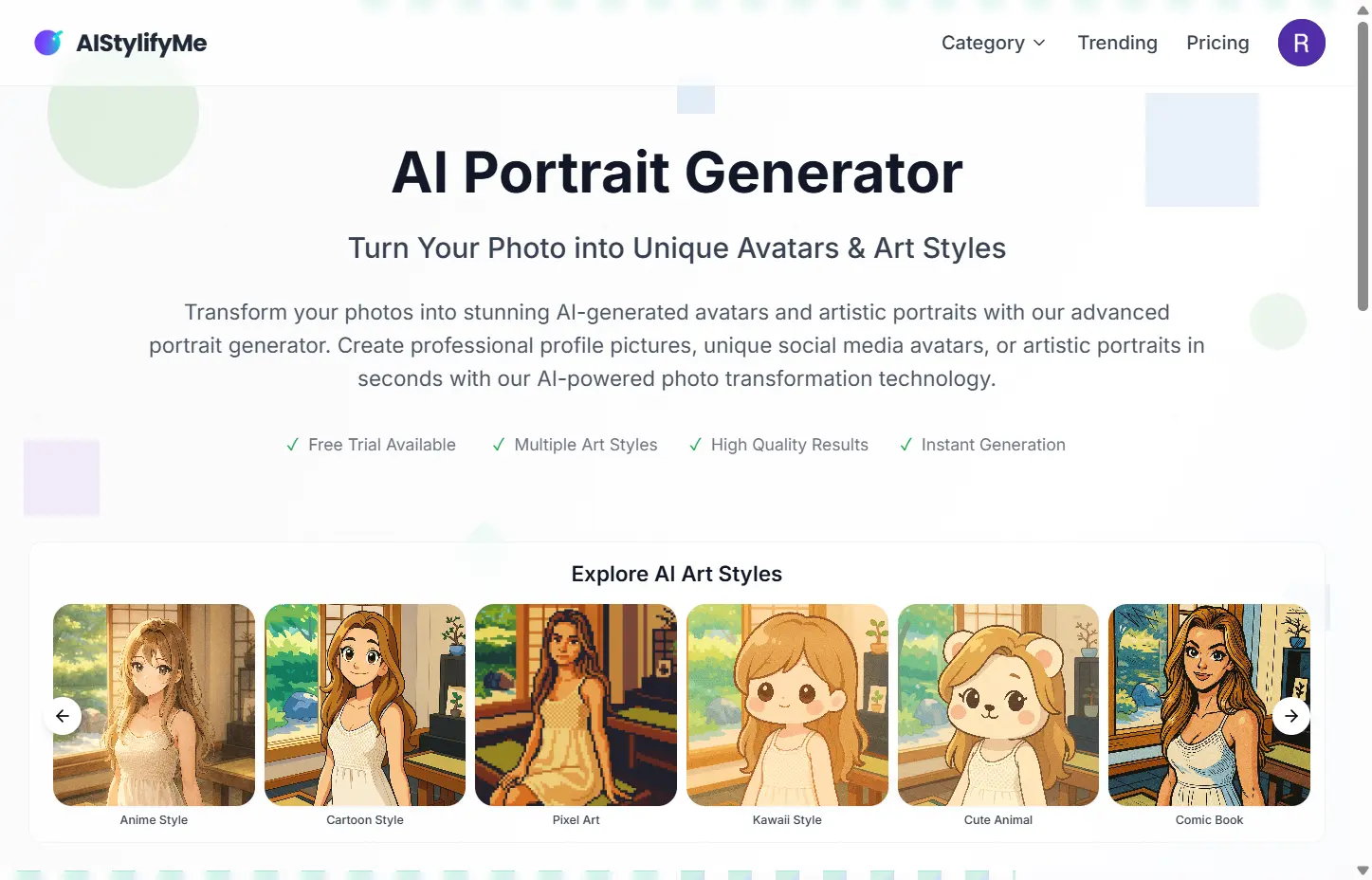 Screenshot 1 of AIStylifyMe