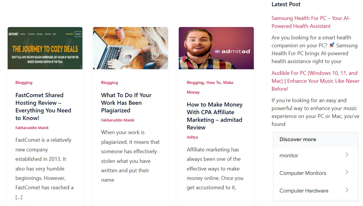 Screenshot 1 of BloggingShout