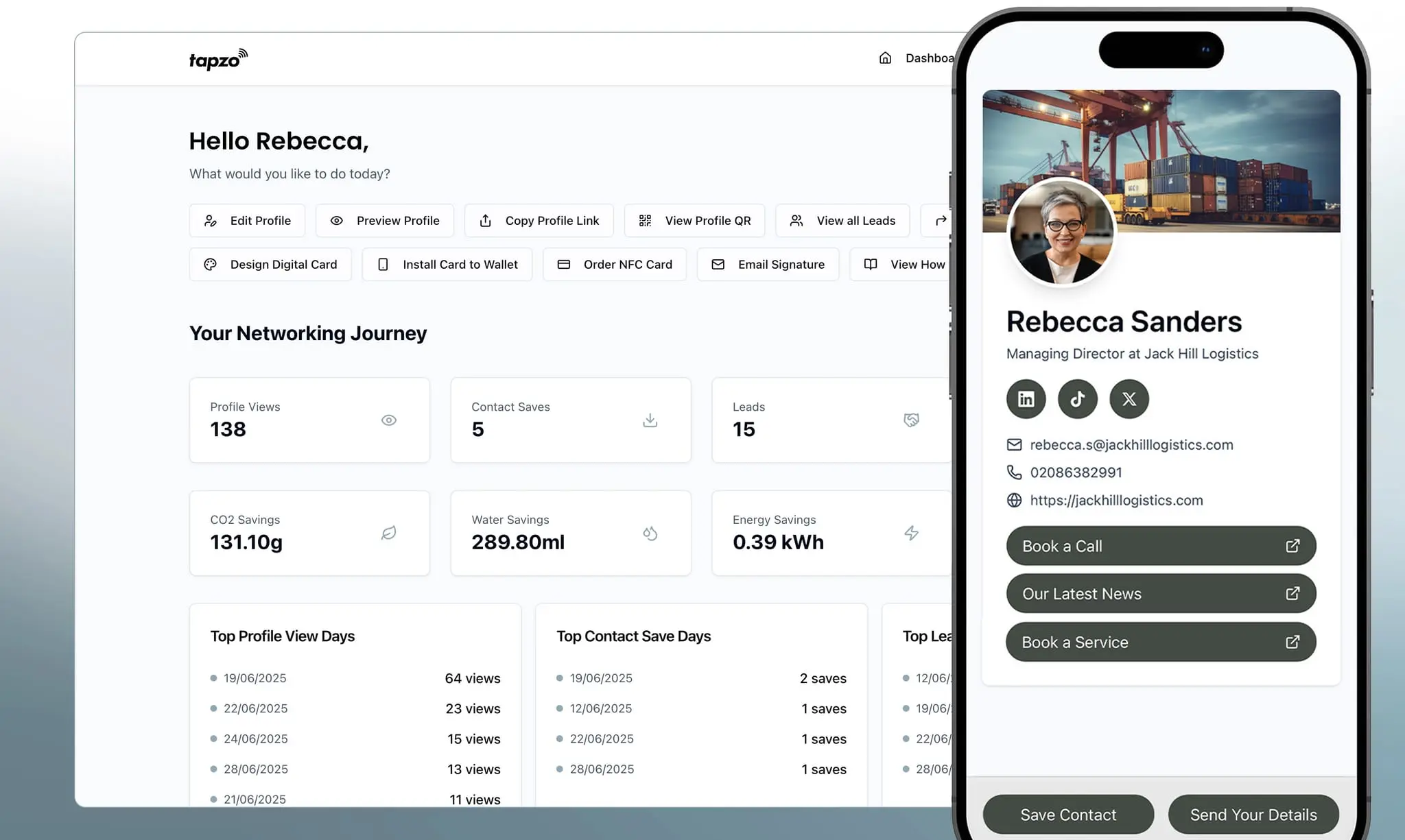 Screenshot 3 of Tapzo - Digital Business Cards