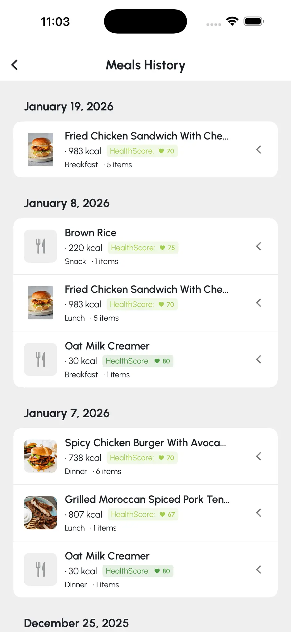 Screenshot 1 of Calorie Smart AI