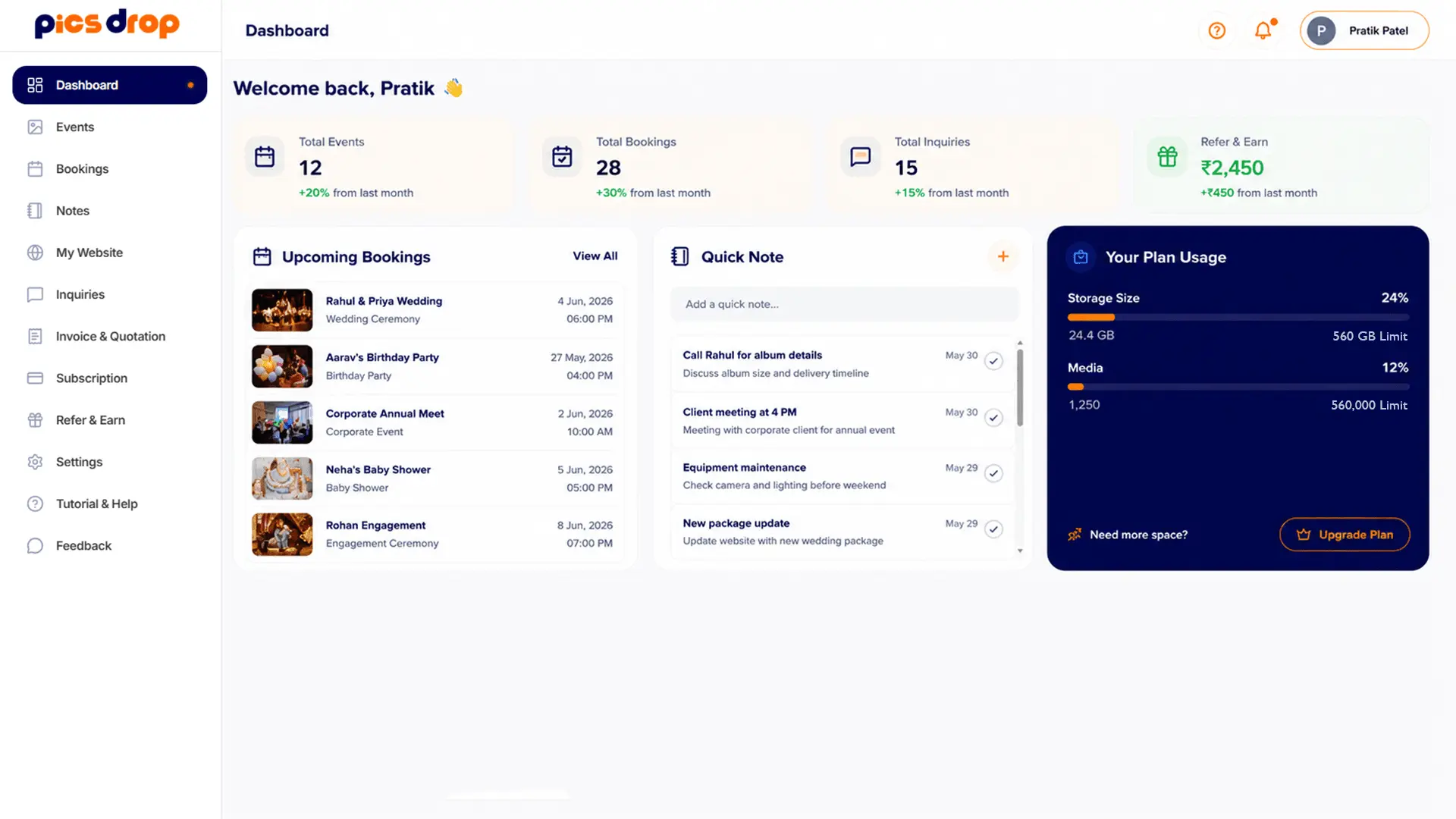 Screenshot 1 of PicsDrop