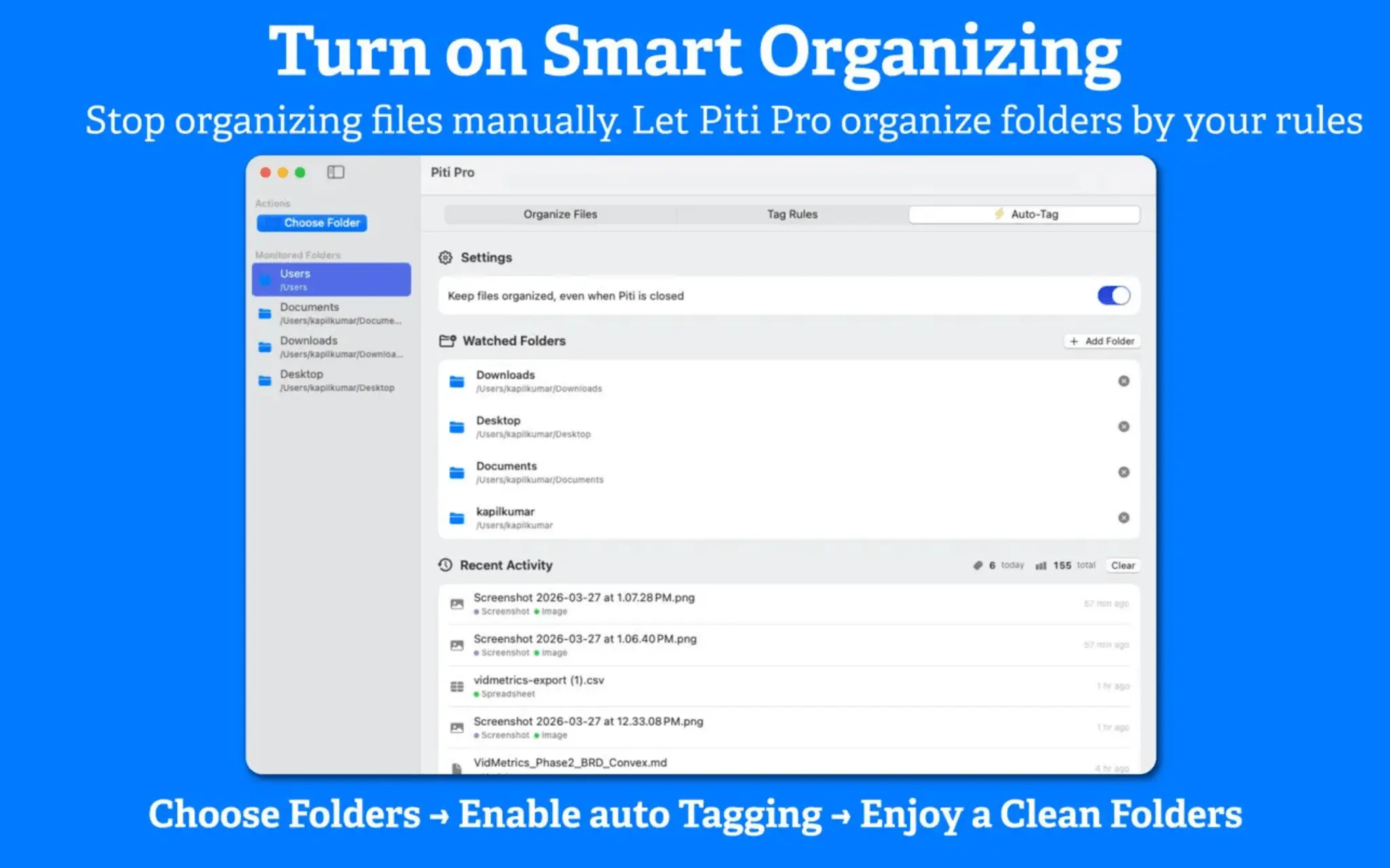 Screenshot 2 of Piti: Smart File Organizer