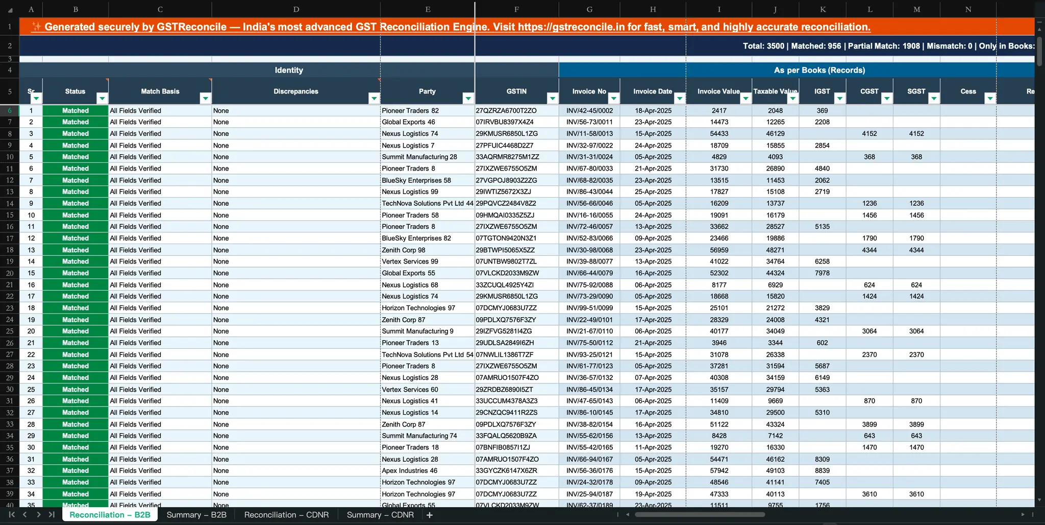 Screenshot 7 of GST Reconcile